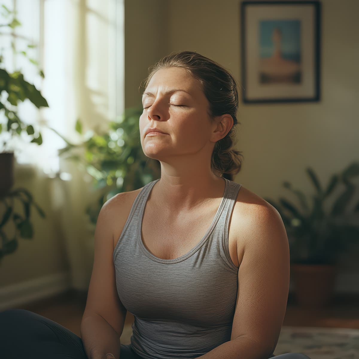 Woman undergoing physical therapy exercise